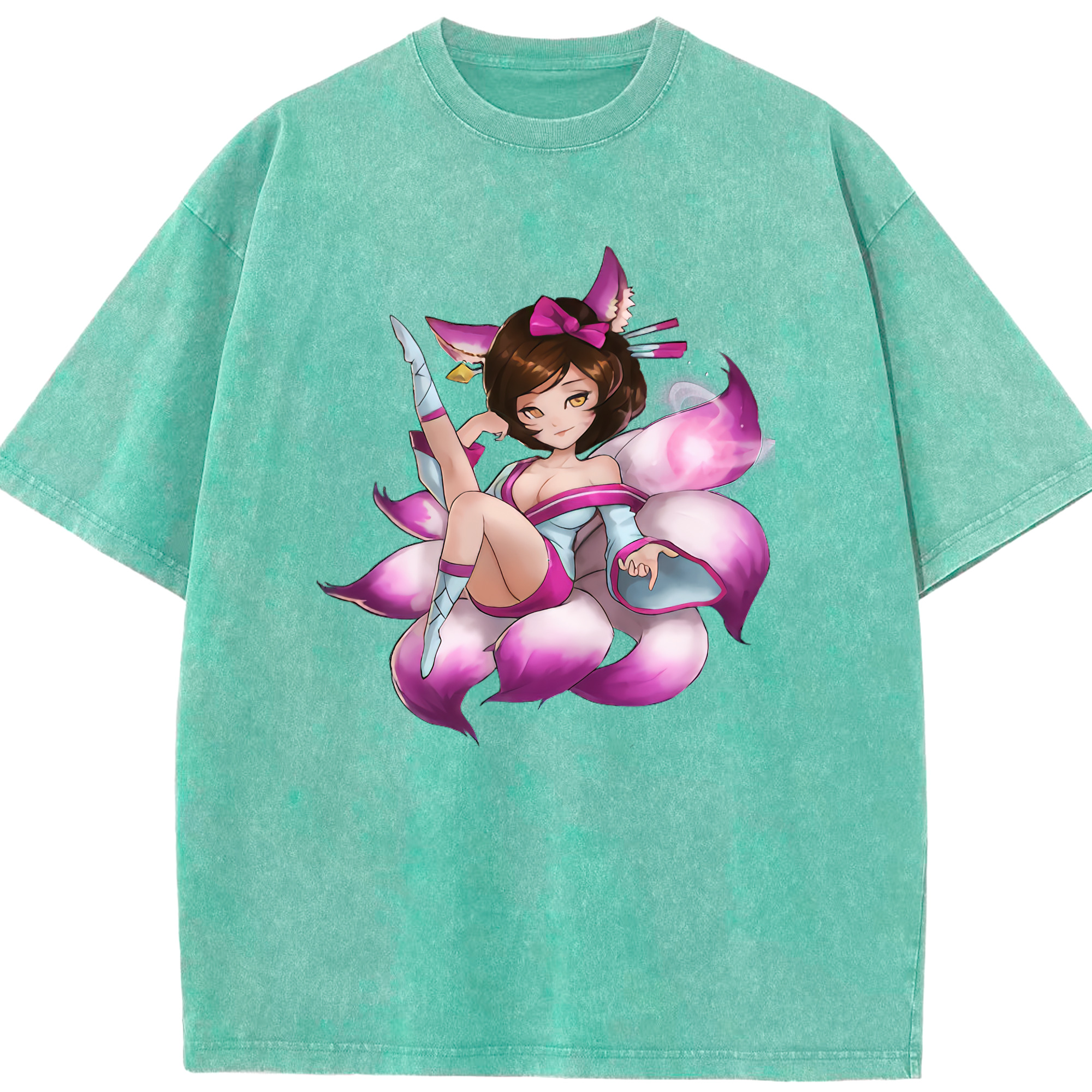 リーグ・オブ・レジェンド League of Legends LOL 綿100% ヴィンテージ風 半袖Tシャツ（フロントプリント）